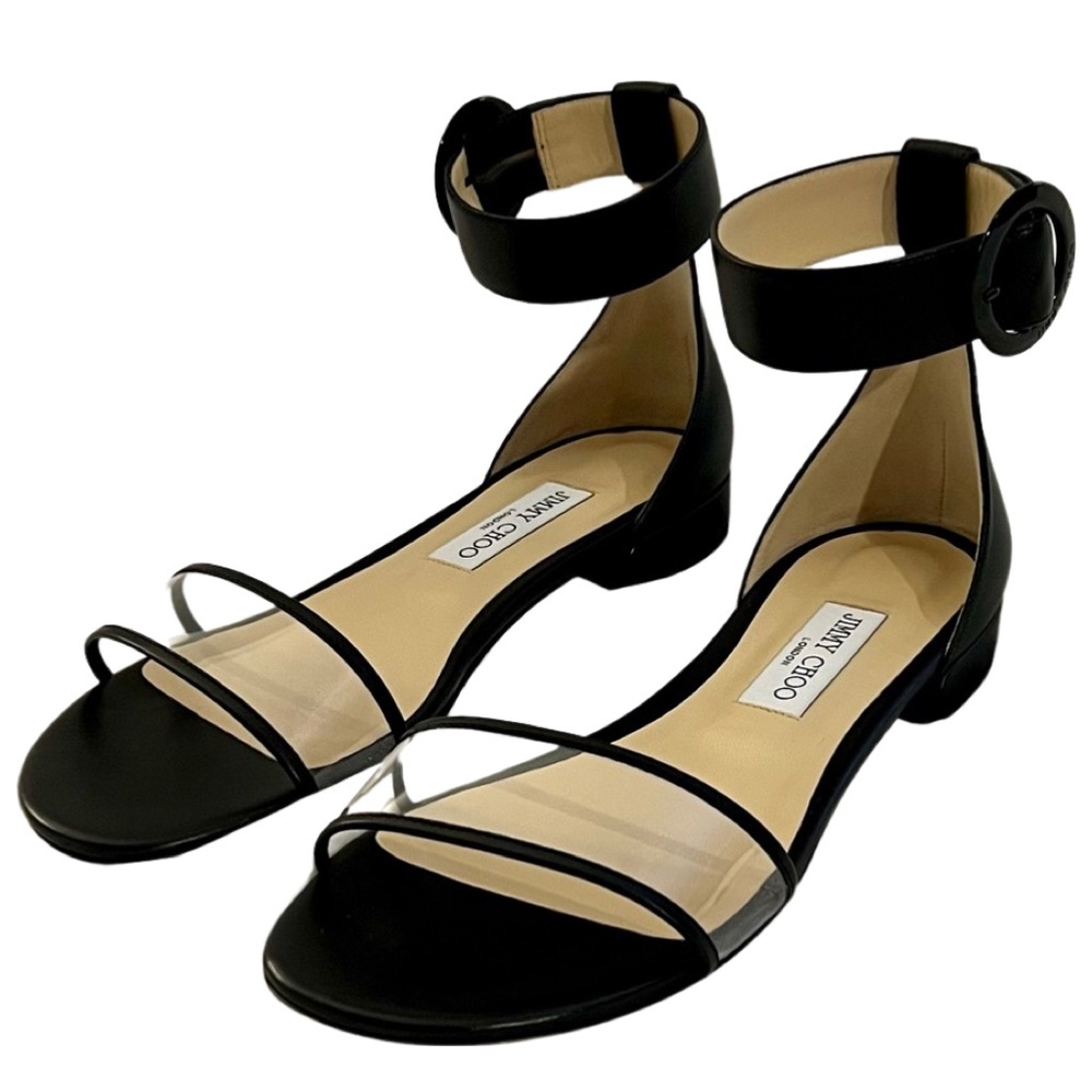 JIMMY CHOO Jaimie Flat Sandal Shoes  EU 40 / US 9  New in Box